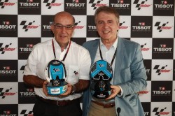 Od lewej: Carmelo Ezpeleta, dyrektor sportowy Dorna i Francois Thiebaud, prezes firmy Tissot