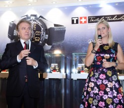 Francois Thiebaud, prezes marki Tissot i Agnieszka Ławniczak-Czajkowska, brand manger marki Tissot