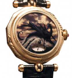 Zegarek firmy Angular Momentum, model Verre èglomisè Damascus Dragon
