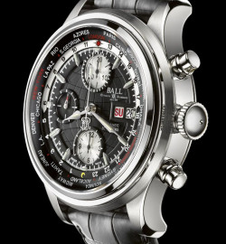 Zegarek firmy Ball Watch USA, model Trainmaster Worldtime Chronograph