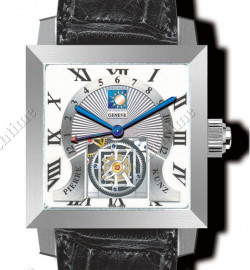 Zegarek firmy Pierre Kunz, model Total Square Retrograde Time Zone Tourbillon