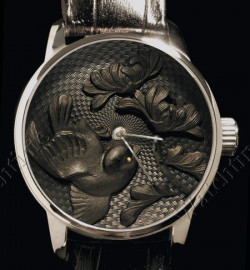 Zegarek firmy Angular Momentum, model Tec & Art Bird on Black Guilloche