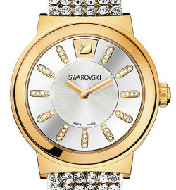 Zegarek firmy Swarovski, model Piazza Gold PVD, Crystal Mesh