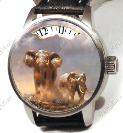 Zegarek firmy Angular Momentum, model Églomisé African Wildlife 
