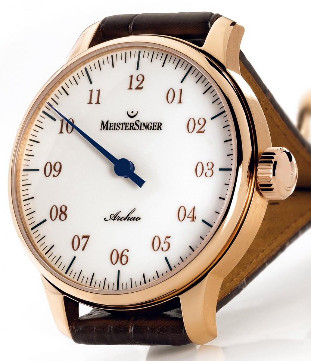 Zegarek firmy MeisterSinger, model Archao Rotgold