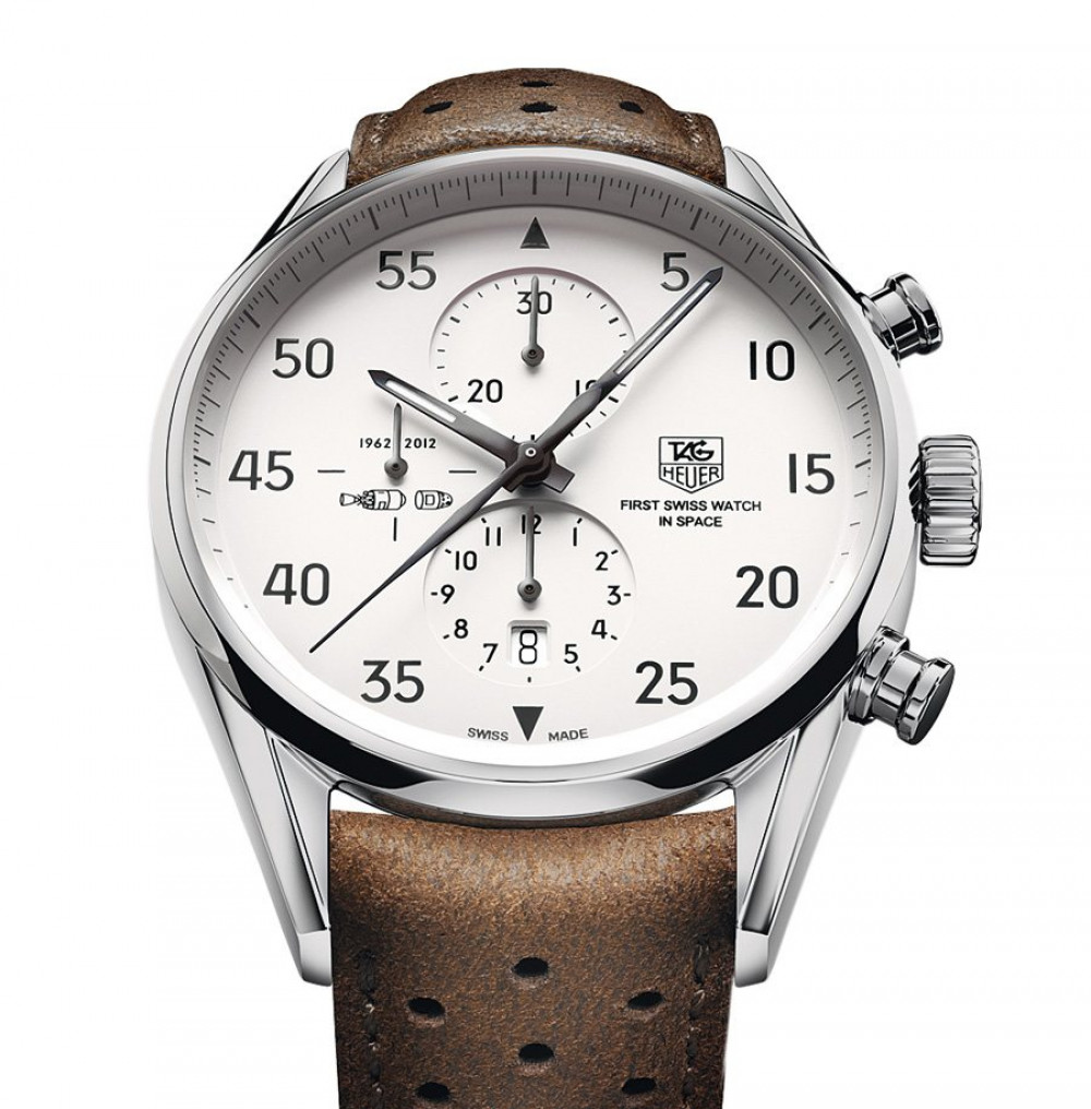 TAG Heuer model Calibre 1887 Automatic Chronograph SpaceX z kolekcji Carrera , nr ref. CAR2015.FC6321 , koperta stal nierdzewna