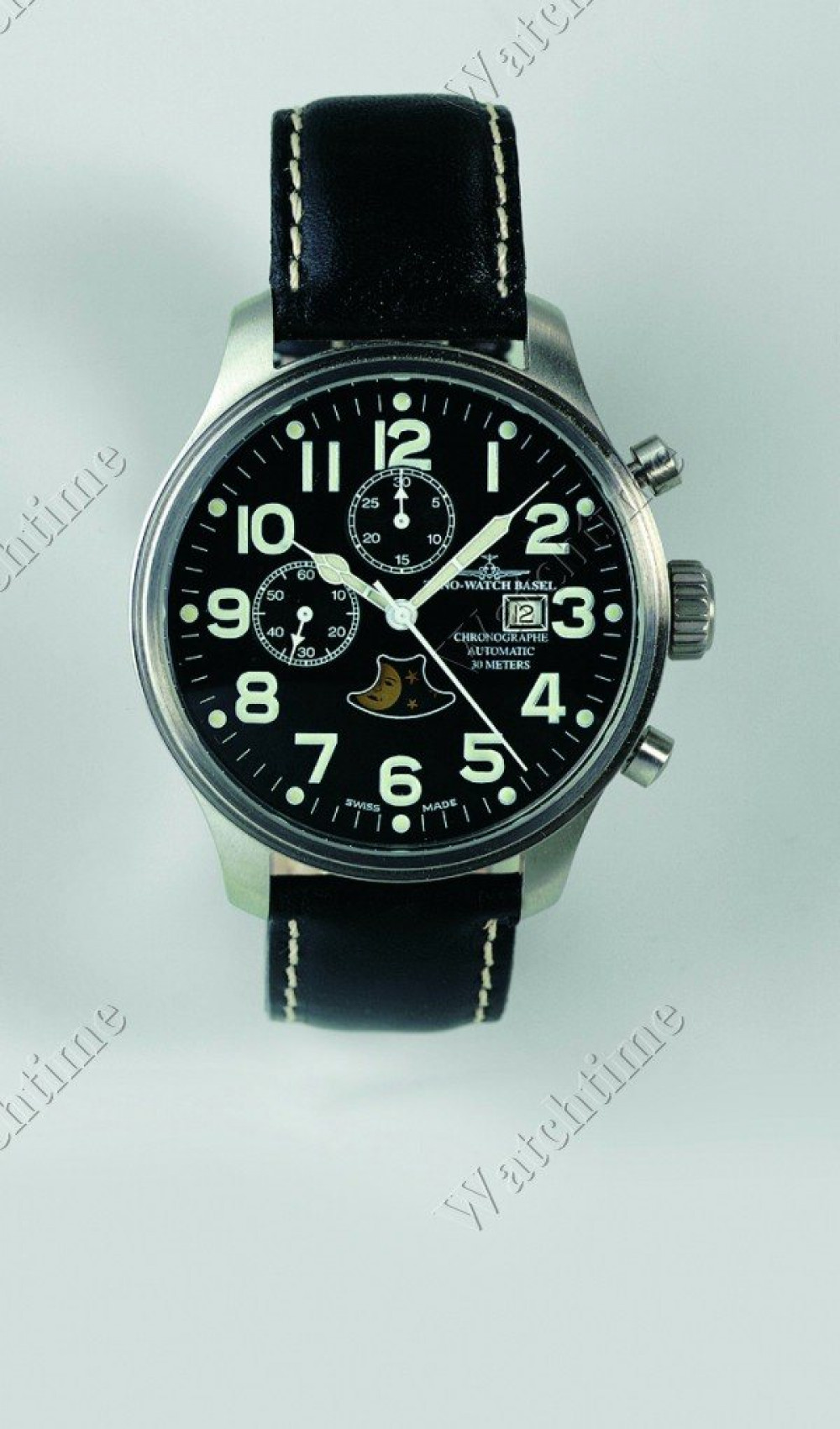 Zegarek firmy Zeno, model Pilot Oversized Chrono Mond