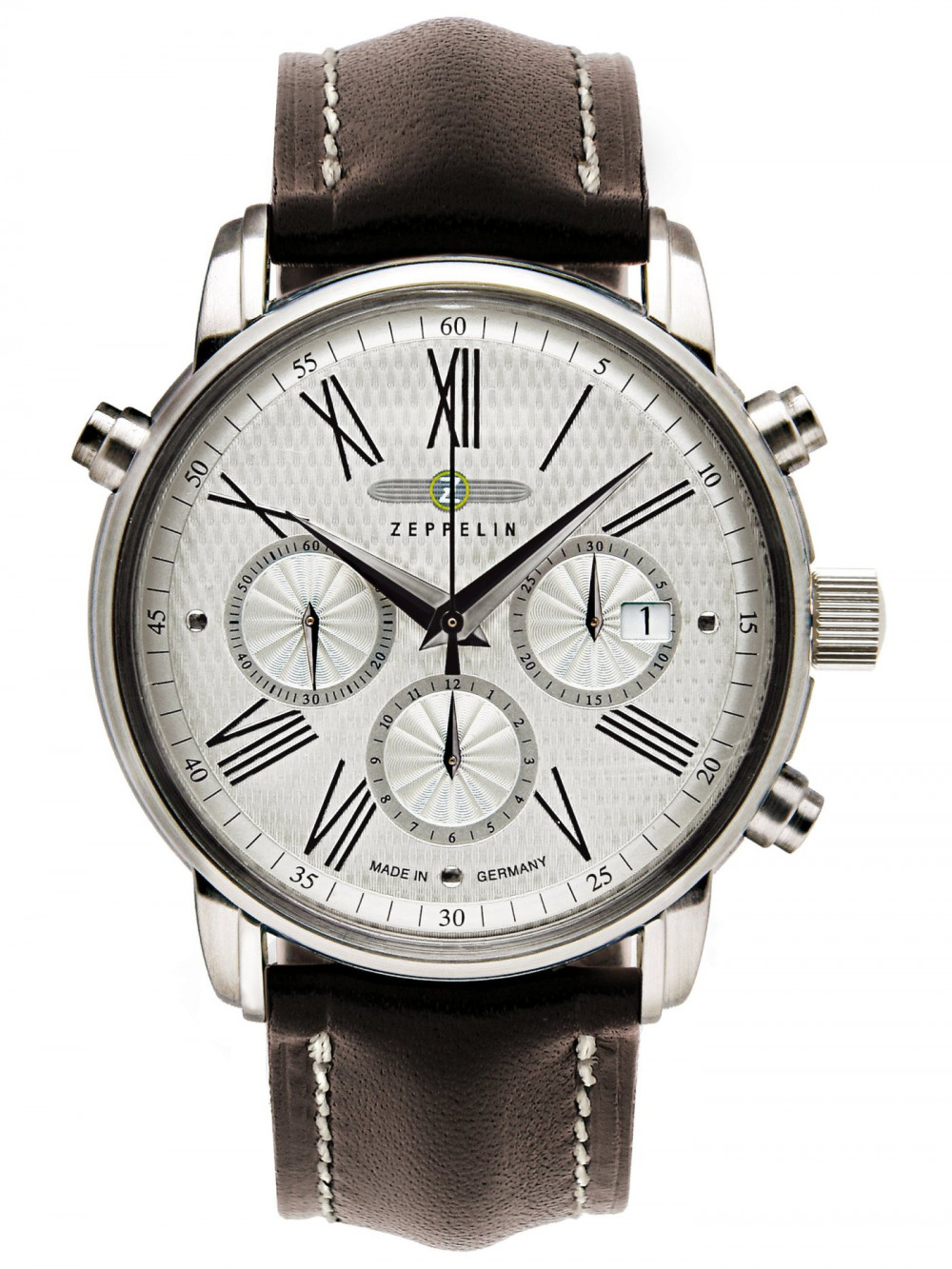 Zeppelin model LZ127 Transatlantik Chronometer Glashütte z kolekcji LZ 127 , nr ref. 7612-4 , koperta stal nierdzewna