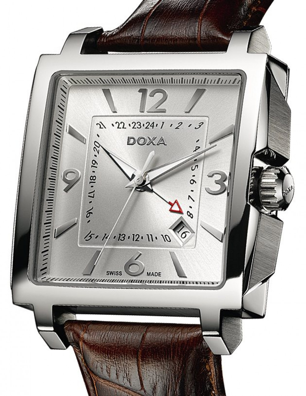 Zegarek firmy Doxa, model Quadro II GMT