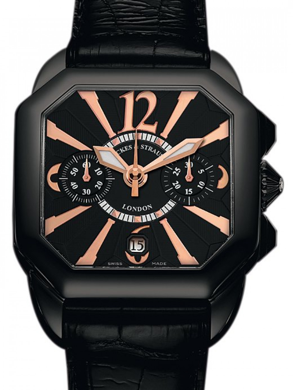 Zegarek firmy Backes & Strauss, model Black Knight Chronograph