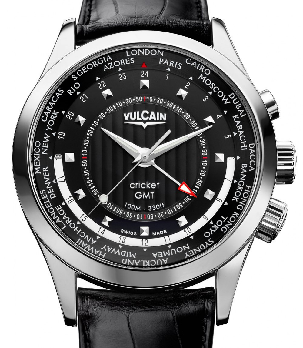 Vulcain model Aviator GMT z kolekcji Aviator GMT , nr ref. 100135.220LF , koperta stal nierdzewna