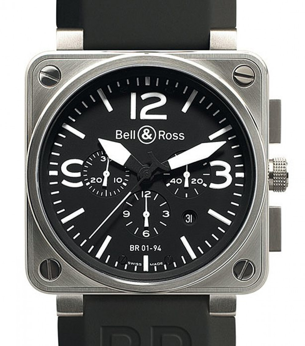 Bell & Ross model BR01-94 z kolekcji BR Instrument , nr ref. BR0194-BL-ST , koperta stal nierdzewna