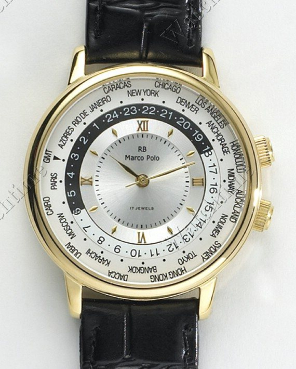 Zegarek firmy Marco Polo, model 17 Jewel World Timer
