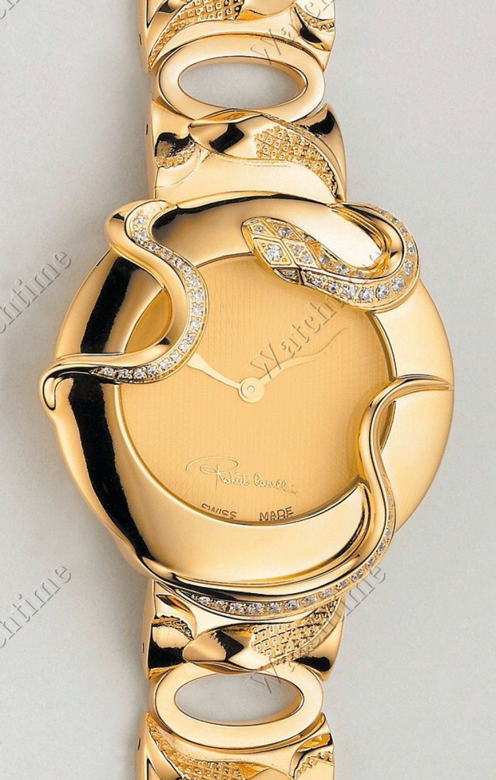 Zegarek firmy Roberto Cavalli Timewear, model Snake Diamond