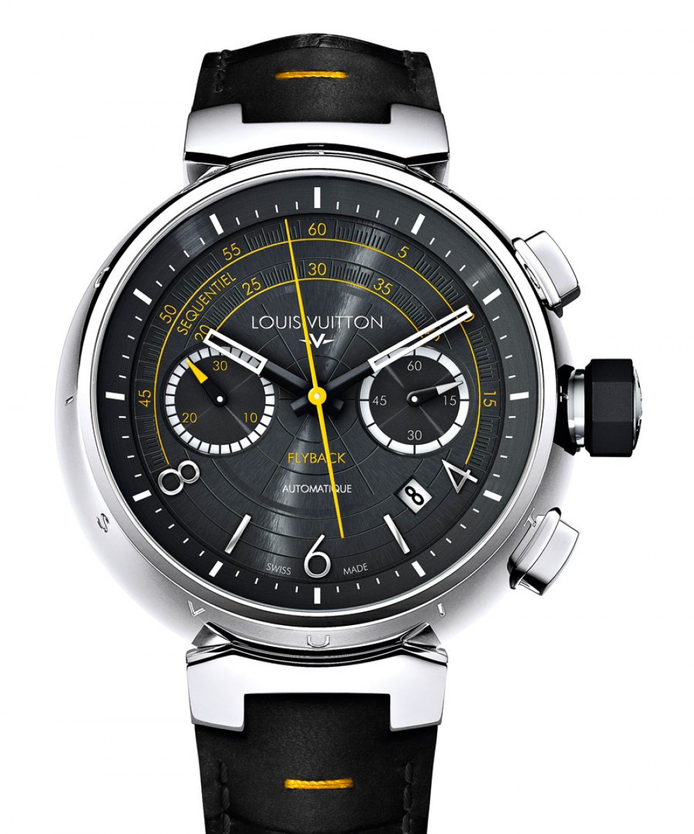 Zegarek firmy Louis Vuitton, model Flyback Tambour Automatic Chronograph