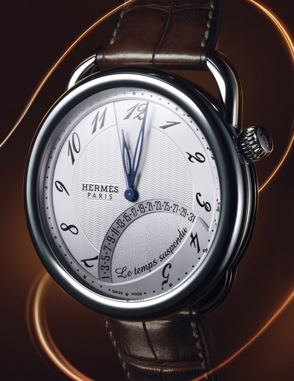 Zegarek firmy Hermès, model Arceau Les Temps Suspendu