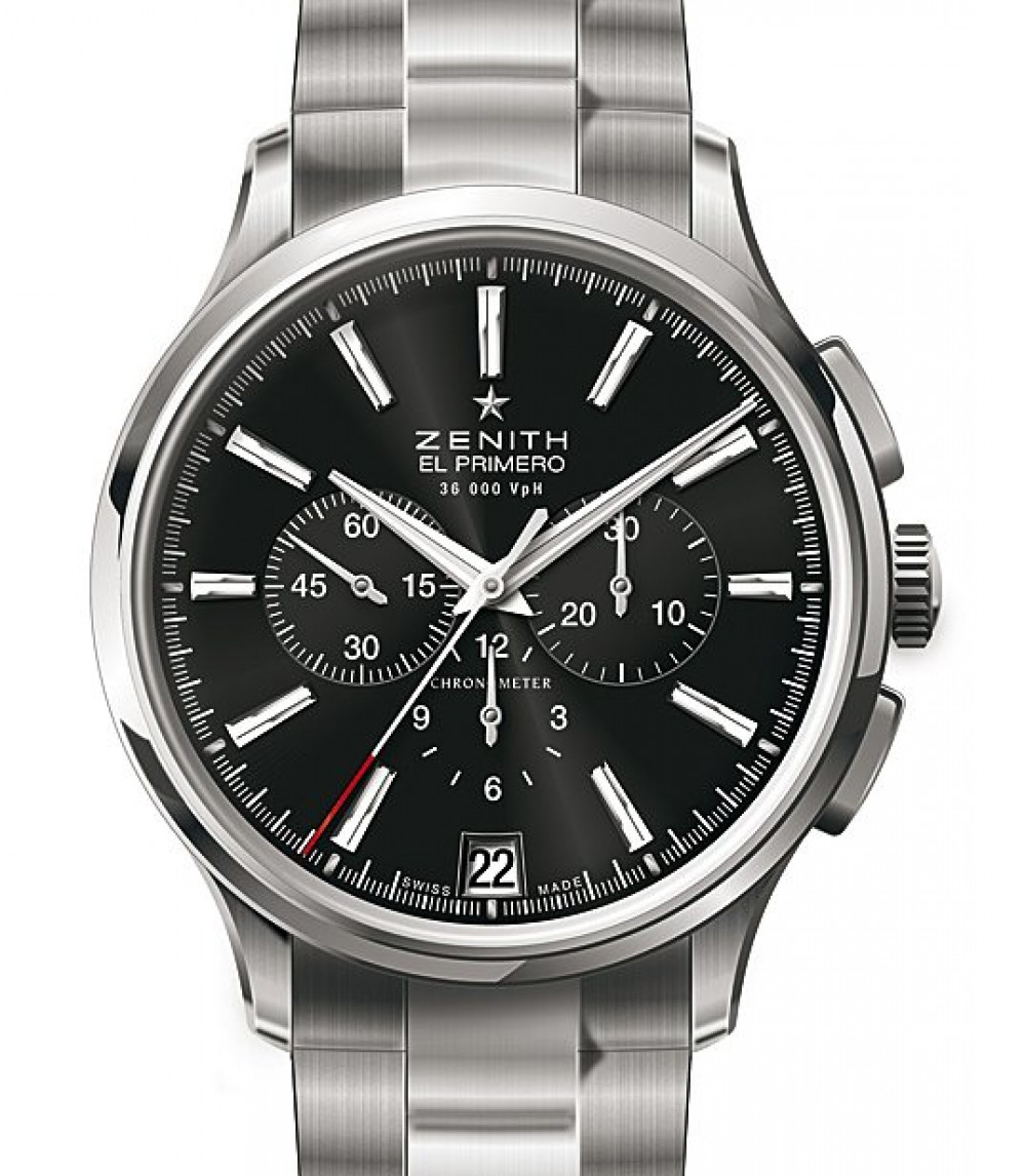 Zenith model El Premiero Captain z kolekcji El Primero , nr ref. 03.2110.400/21.M2110 , koperta stal nierdzewna