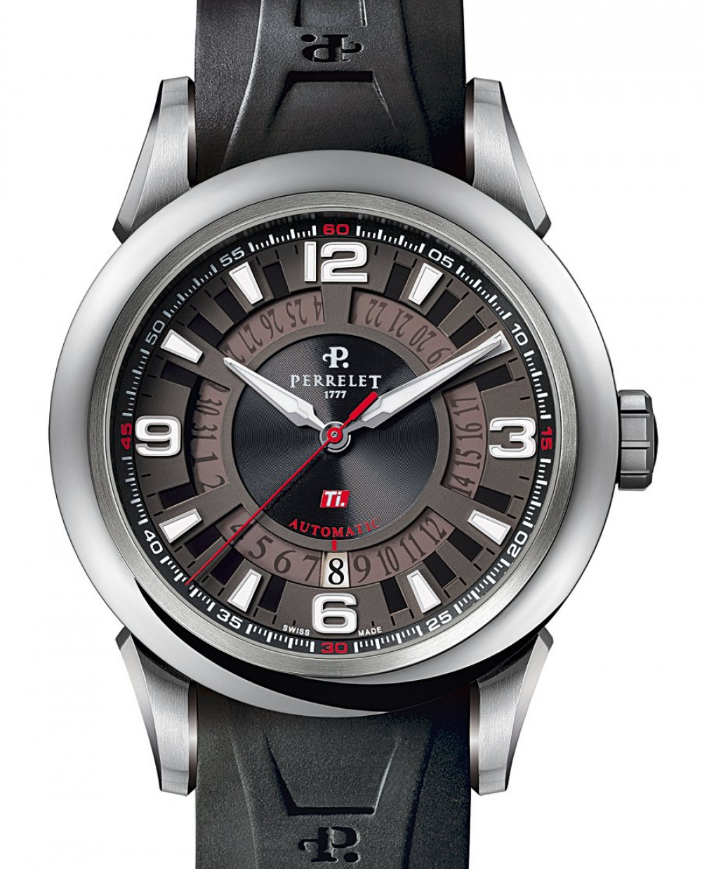 Zegarek firmy Perrelet, model 3-Zeiger-Datum Titan