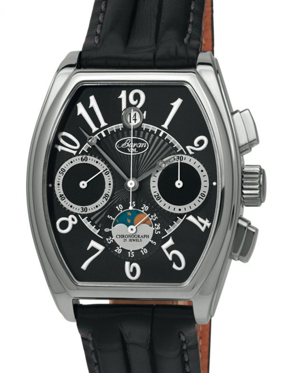 Zegarek firmy Buran Swiss made, model Buran Chronograph Mondkalender