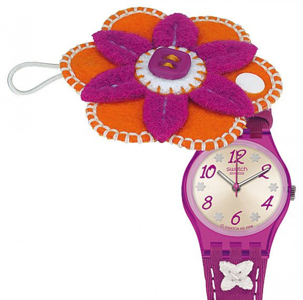 Zegarek firmy Swatch, model Pink Flowers