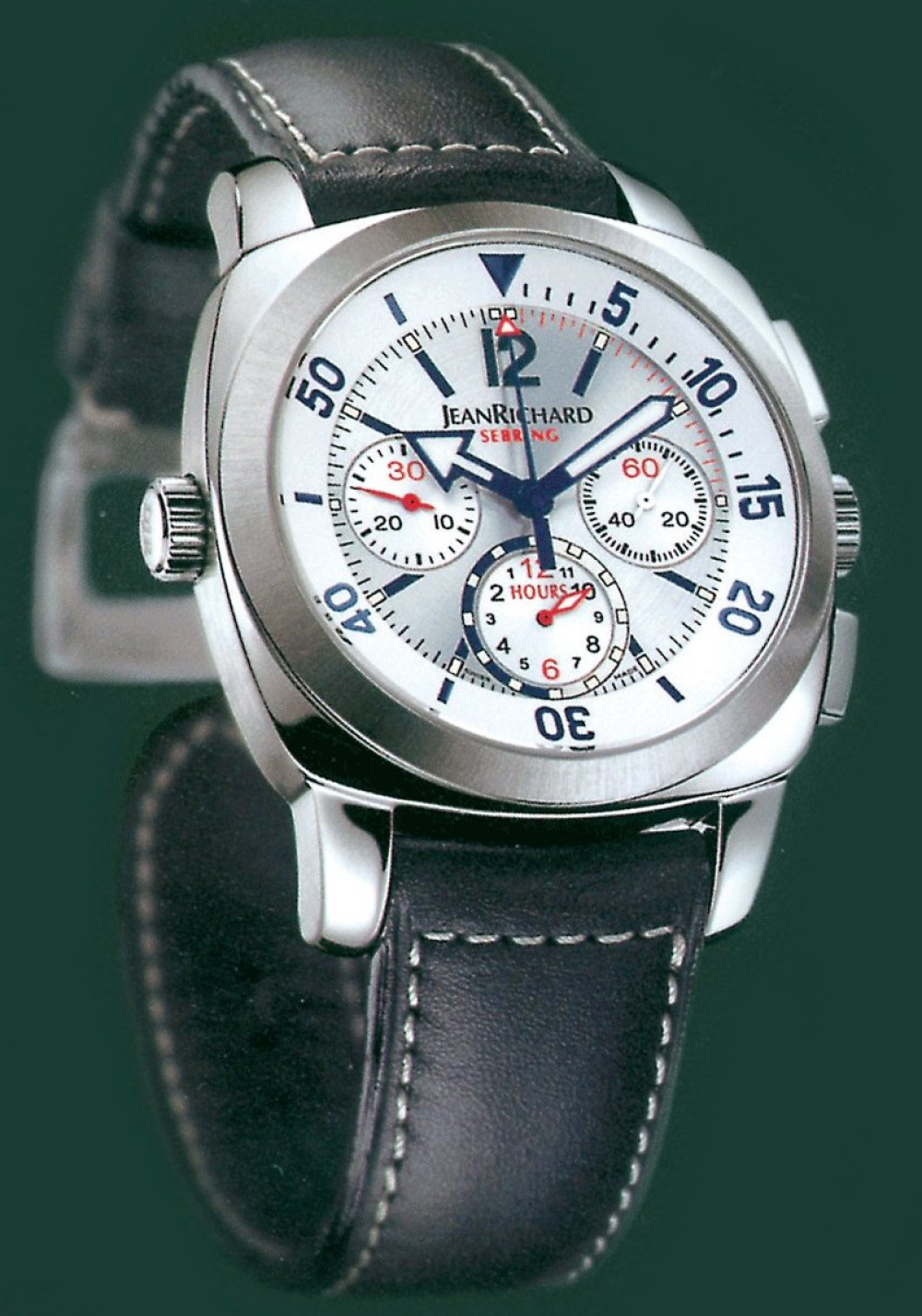 Zegarek firmy Jeanrichard, model Chronoscope Silver Sebring