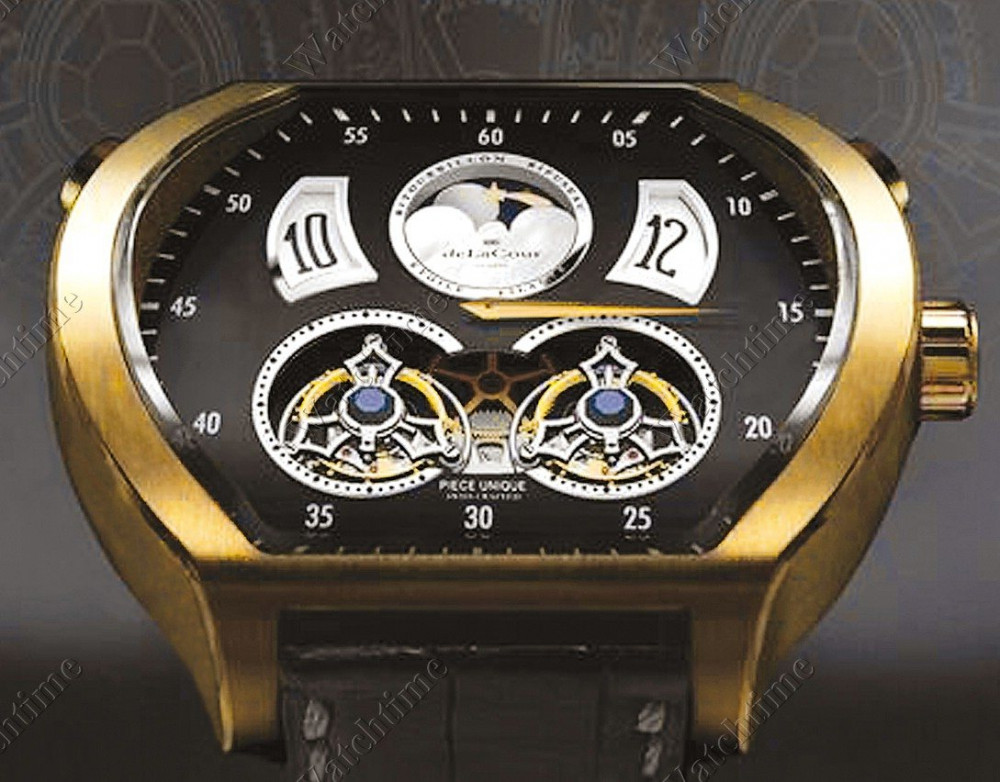 Zegarek firmy De La Cour, model Bi-Tourbillon