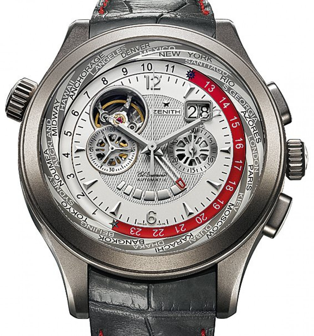 Zenith model Class Traveller Multicity z kolekcji Class , nr ref. 95.0520.4037/03.C680 , koperta tytan
