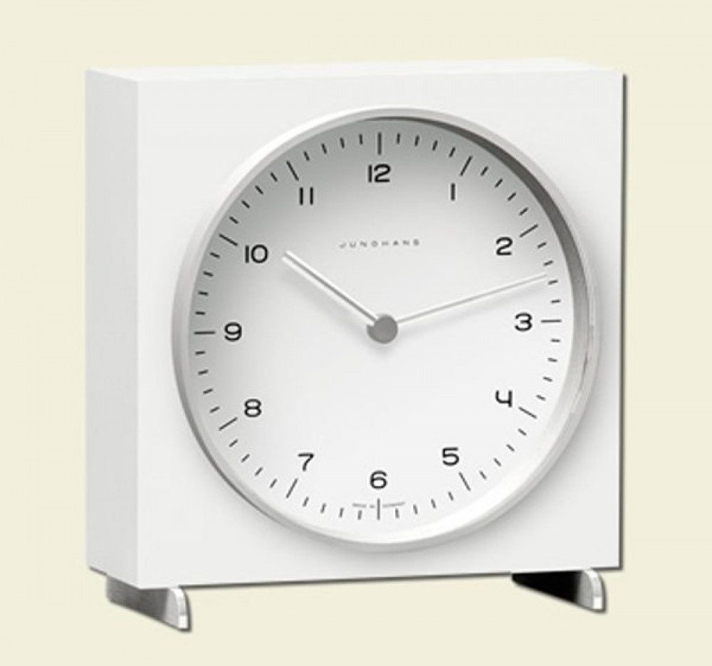 Zegarek firmy max bill by junghans, model max bill Tischuhr