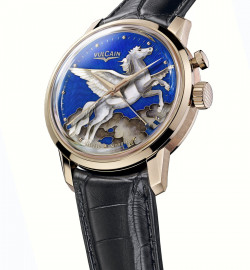 Zegarek firmy Vulcain, model 50s Presidents' "grand feu" cloisonné Enamel "Pegasus in the Sky"