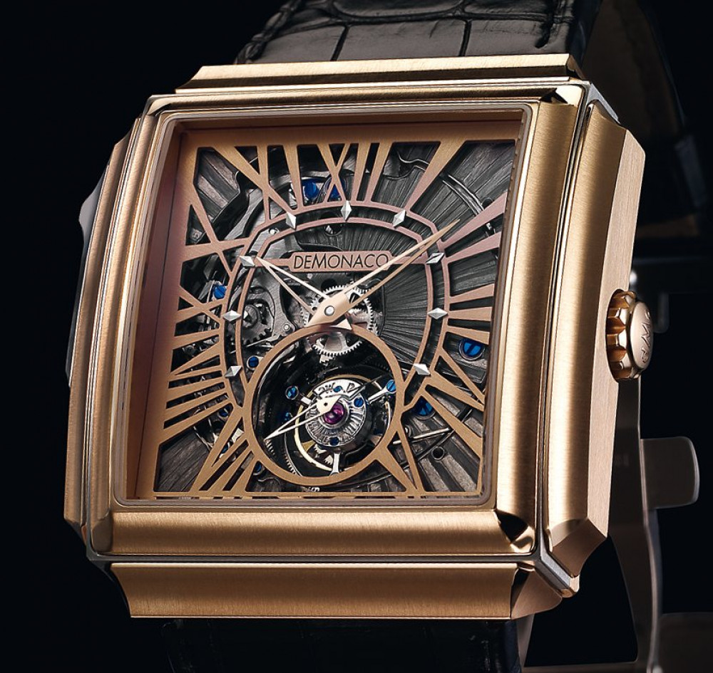 Zegarek firmy Ateliers deMonaco, model Grand Tourbillon Repetition Minute Royale - Carré d'Or Squelette