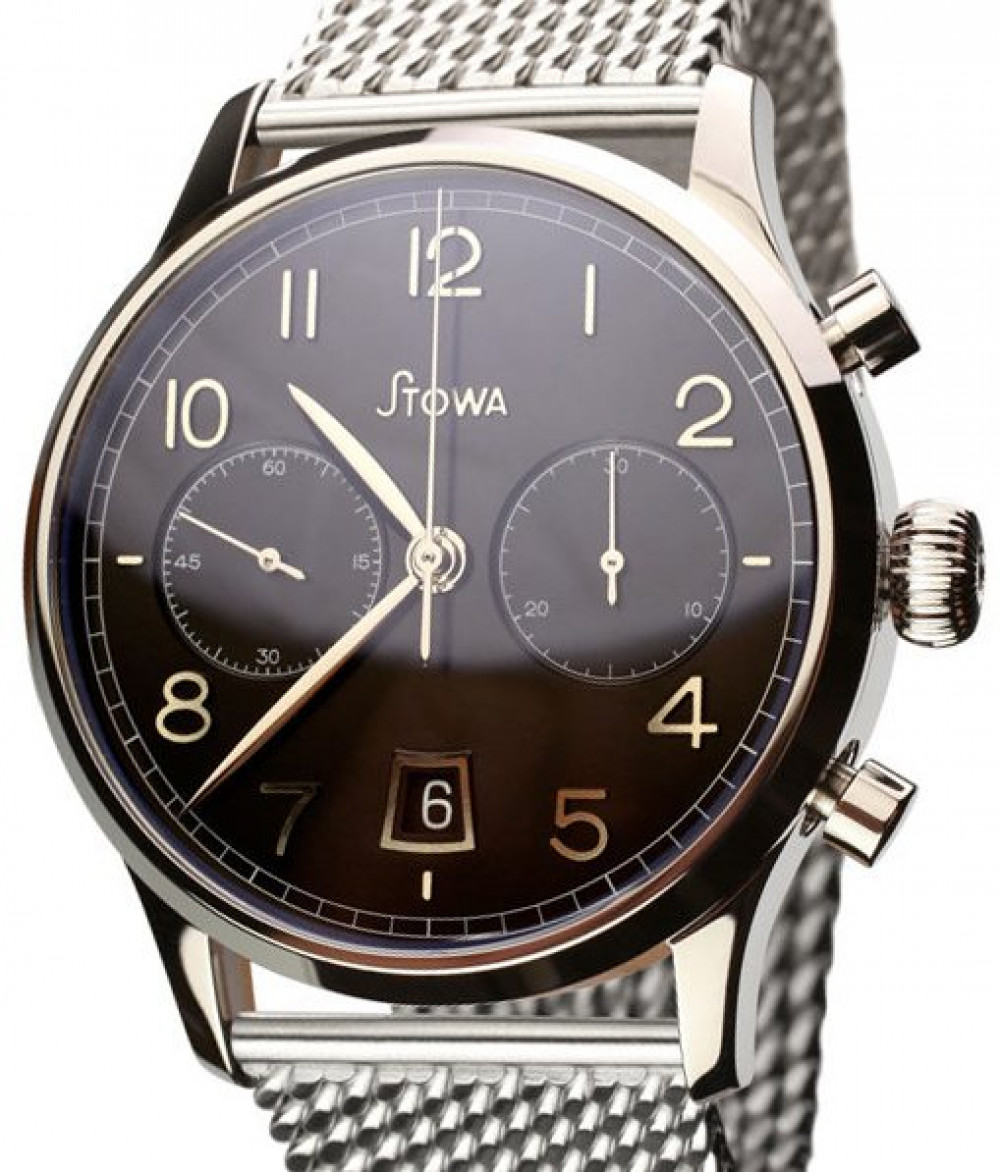 Zegarek firmy Stowa, model Chrono 1938 Schwarz mit Datum