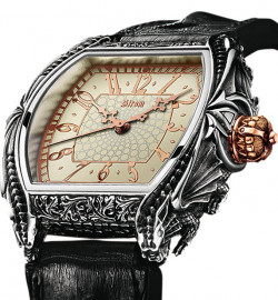 Zegarek firmy Strom, model Draco Silver Redgold Bone