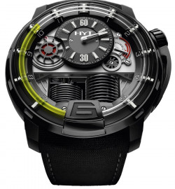 Zegarek firmy HYT, model H1 Black DLC