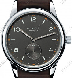 Zegarek firmy Nomos Glashütte, model Club Automat dunkel Glasboden