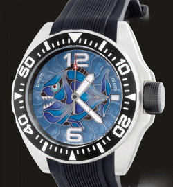 Zegarek firmy Zannetti, model Piranha Champlevé Blue