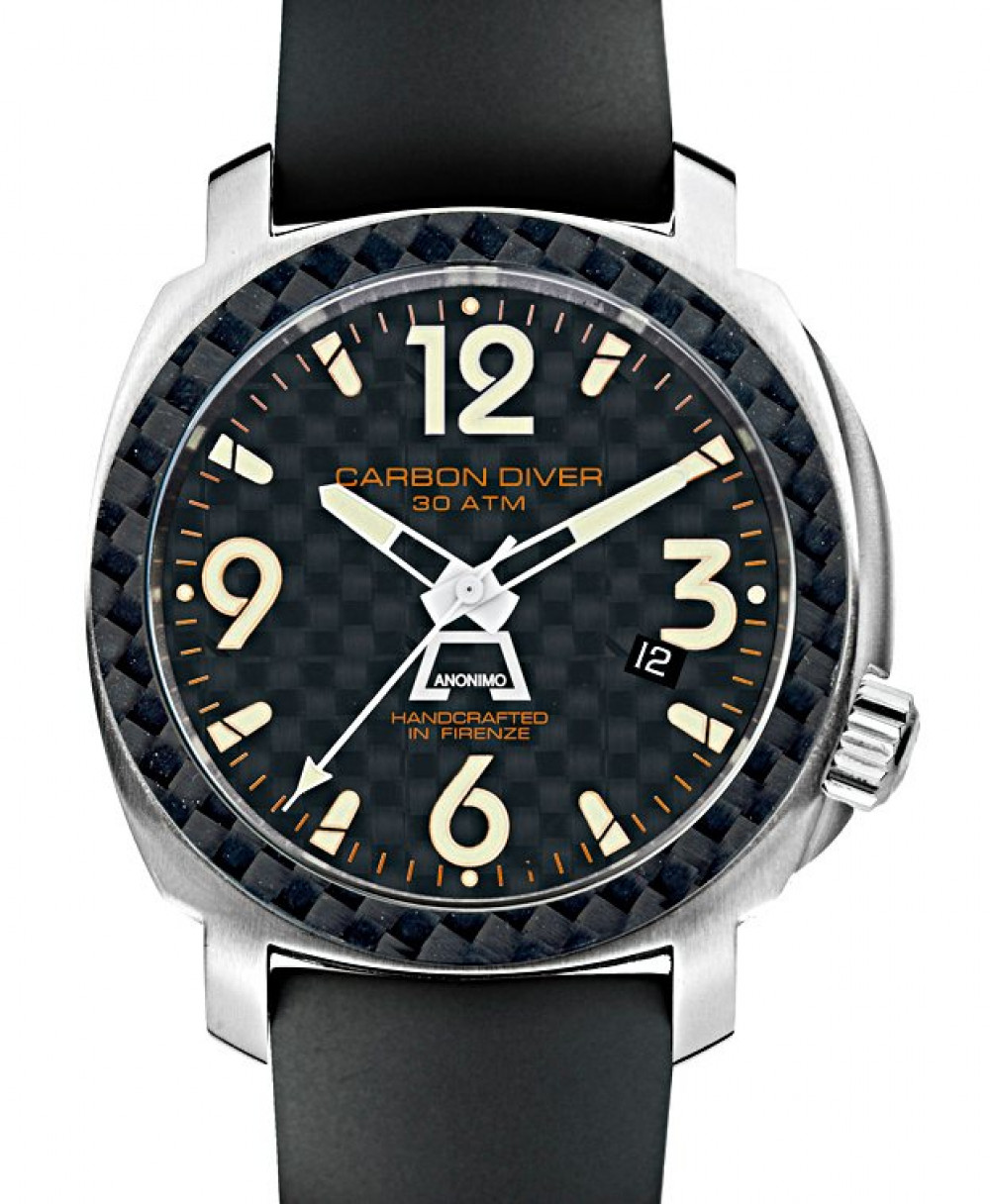 Zegarek firmy Anonimo, model Carbon Diver