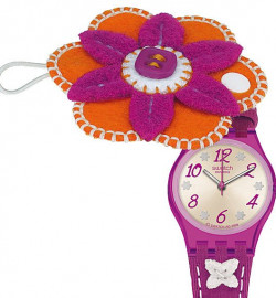 Zegarek firmy Swatch, model Pink Flowers