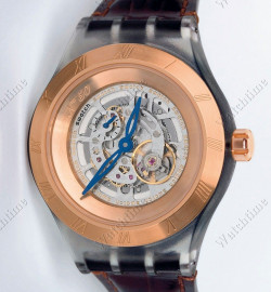Zegarek firmy Swatch, model Diaphane One Turning Gold