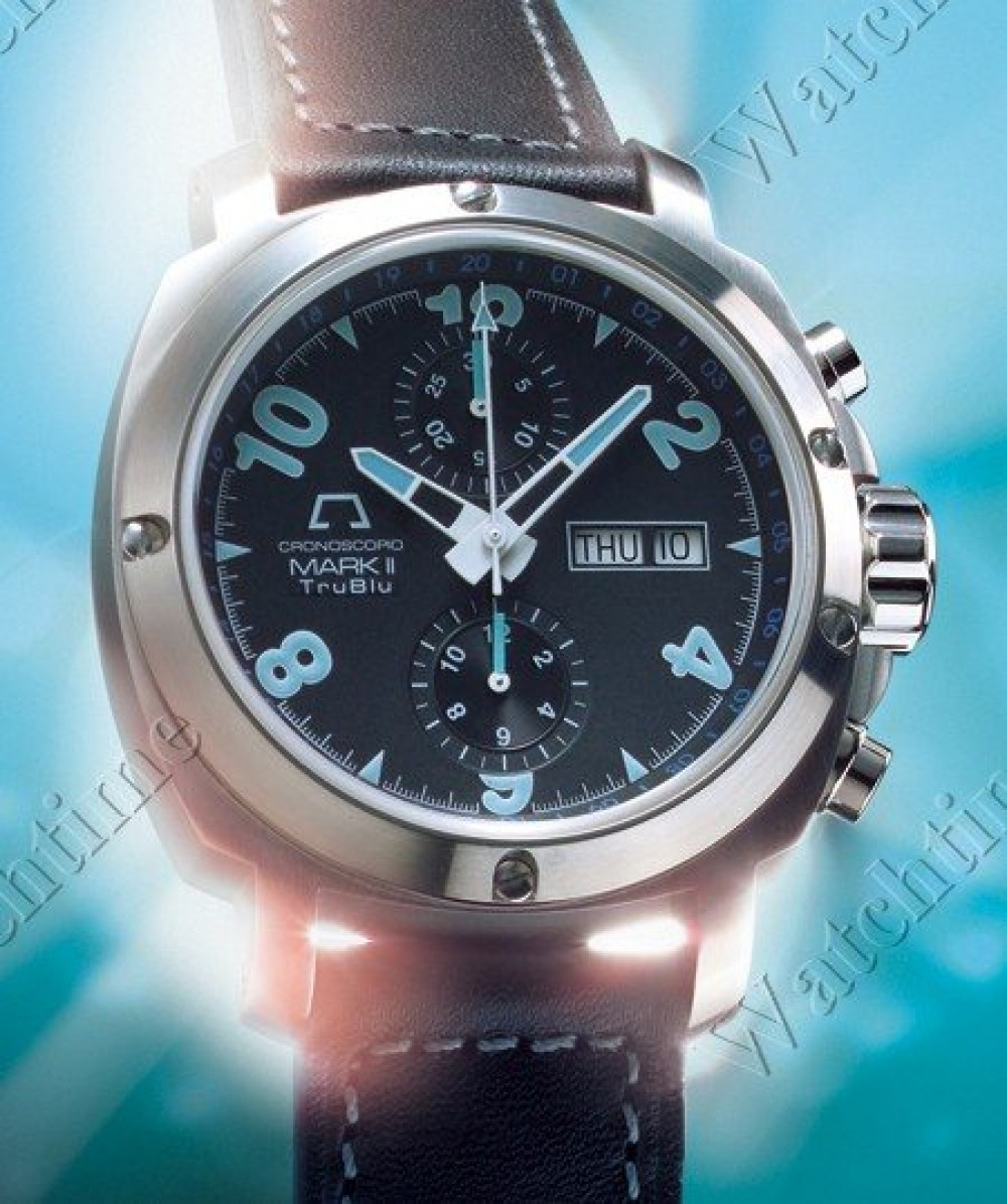 Zegarek firmy Anonimo, model Cronoscopio Mark II True Blue