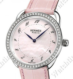 Zegarek firmy Hermès, model Arceau Steel Diamonds