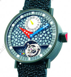 Zegarek firmy Alain Silberstein, model Galuchat Caviar Tourbillon
